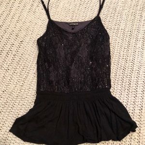 Express Lace and Sequin Top